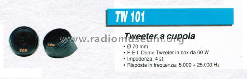 Tweeter a Cupola TW 101; CGM elettronica; (ID = 2874414) Speaker-P