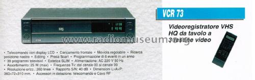 Videoregistratore VHS HQ a 3 testine VCR 73; CGM elettronica; (ID = 2877216) Sonido-V