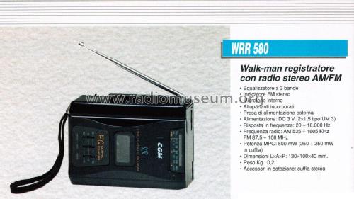 Walk-man Registratore con Radio WRR 580; CGM elettronica; (ID = 2920413) Radio