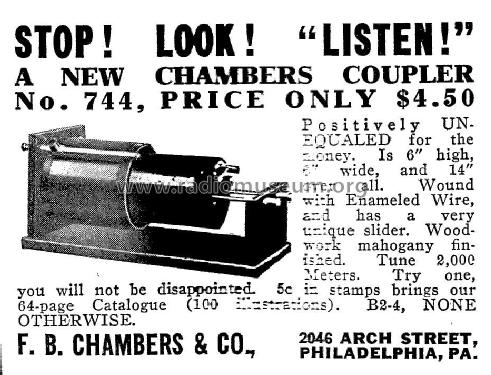 Chambers Coupler No. 744 ; Chambers F.B., Co.; (ID = 989713) mod-pre26