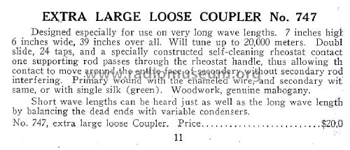 Extra Large Loose Coupler No. 747; Chambers F.B., Co.; (ID = 1680637) mod-pre26