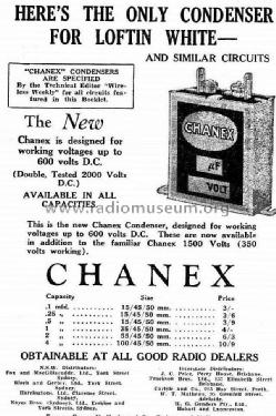 Chanex Condenser ; Chanex Brand Hecht H (ID = 2600980) Radio part