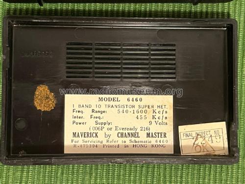 10 Transistor Maverick 6460; Channel Master Corp. (ID = 2842245) Radio