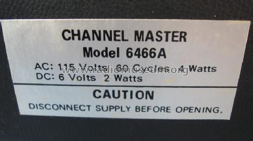 6466A ; Channel Master Corp. (ID = 1684448) Radio