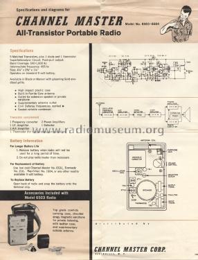 All Transistor 5 TR 6503; Channel Master Corp. (ID = 2238470) Radio