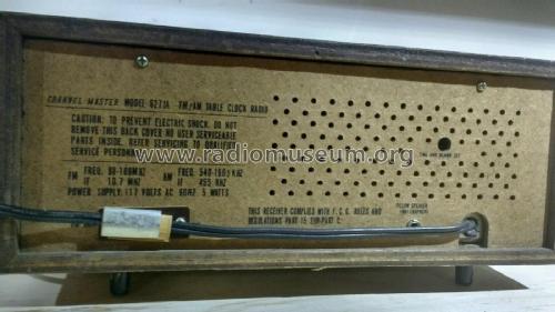 Solid State FM/AM Clock Radio 6271A; Channel Master Corp. (ID = 2260076) Radio