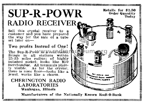 Sup-R-Powr Crystal Receiver ; Cherington Radio (ID = 2521418) Crystal