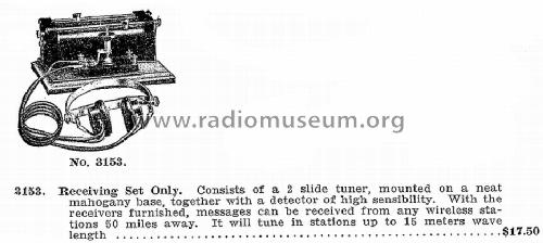 Crystal Receiving Set No. 3153; Chicago Apparatus (ID = 1038247) Detektor