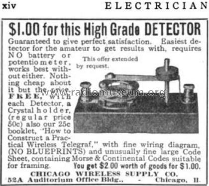 Crystal Detector ; Chicago Wireless (ID = 2785511) Radio part