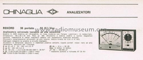 Analizzatore Universale Tascabile Rekord; Chinaglia Dino (ID = 2753524) Equipment