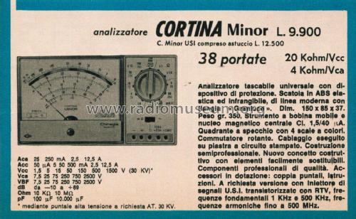 Analizzatore Cortina Minor - Vielfachmessinstrument ; Chinaglia Dino (ID = 2468753) Ausrüstung