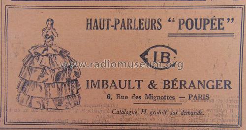 Haut-parleur Poupée ; CIB C.I.B., Imbault (ID = 2536739) Speaker-P