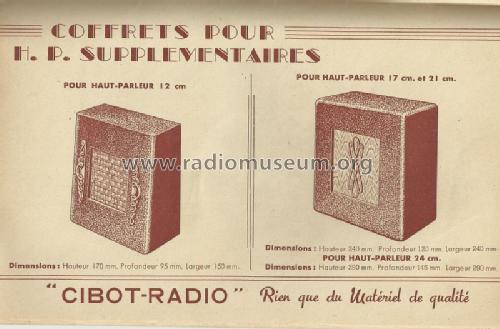 Coffret HP supplémentaire pour 24 cm; Cibot Radio; Paris (ID = 1457176) Gehäuse
