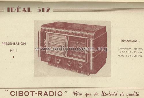 Idéal 512; Cibot Radio; Paris (ID = 1455881) Radio