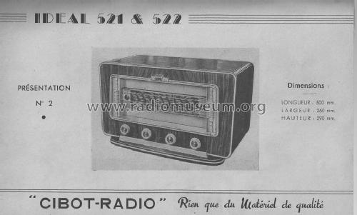 Idéal 521; Cibot Radio; Paris (ID = 1465066) Radio