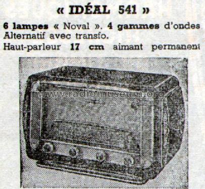 Idéal 541; Cibot Radio; Paris (ID = 589305) Radio