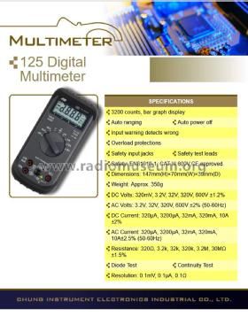 Digital Multimeter 125; CIE, Chung (ID = 2916728) Equipment