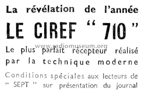 710; CIREF C.I.R.E.F.; (ID = 1975063) Radio