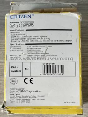 LCD Colour TV ST655-1B; Citizen Electronics (ID = 2730299) Television