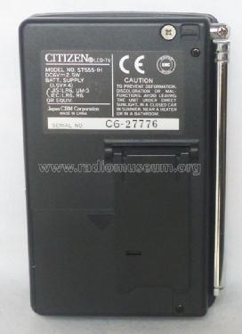 Pocket LCD Colour TV ST555-1H; Citizen Electronics (ID = 1969192) Televisión