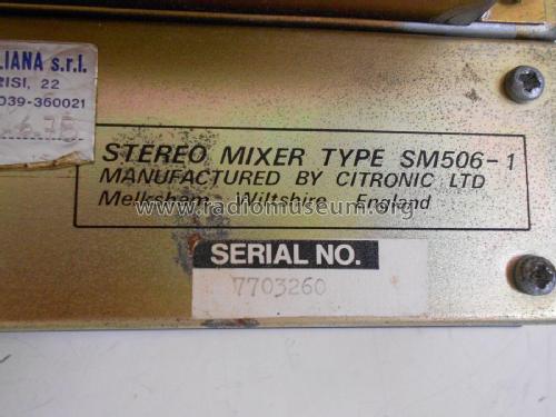 Stereo Mixer SM506-1; Citronic Ltd.; (ID = 2264974) Ampl/Mixer