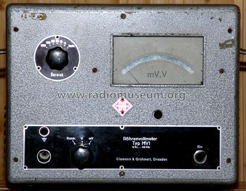 Röhrenvoltmeter MV1; Clamann & Grahnert; (ID = 1251202) Ausrüstung