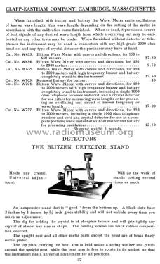 Blitzen Detector Stand ; Clapp-Eastham Co.; (ID = 1742058) Bauteil