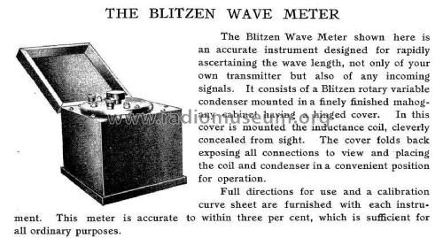 Blitzen Wave Meter ; Clapp-Eastham Co.; (ID = 2378171) Radio part