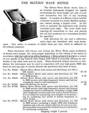 Blitzen Wave Meter ; Clapp-Eastham Co.; (ID = 2378172) Radio part