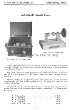 Radio Telegraph Apparatus Catalog S; Clapp-Eastham Co.; (ID = 1301925) Paper