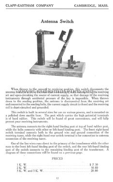 Radio Telegraph Apparatus Catalog S; Clapp-Eastham Co.; (ID = 1301926) Paper