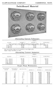 Radio Telegraph Apparatus Catalog S; Clapp-Eastham Co.; (ID = 1301931) Paper