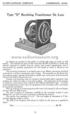 Radio Telegraph Apparatus Catalog S; Clapp-Eastham Co.; (ID = 1301939) Paper