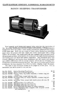 Radion Receiving Transformer Loose Coupler; Clapp-Eastham Co.; (ID = 1425717) mod-pre26