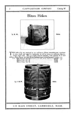 Wireless Telegraph Apparatus Catalog M; Clapp-Eastham Co.; (ID = 1008758) Paper