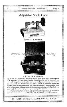 Wireless Telegraph Apparatus Catalog M; Clapp-Eastham Co.; (ID = 1008761) Paper