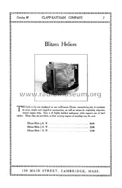 Wireless Telegraph Apparatus Catalog M; Clapp-Eastham Co.; (ID = 1008770) Paper