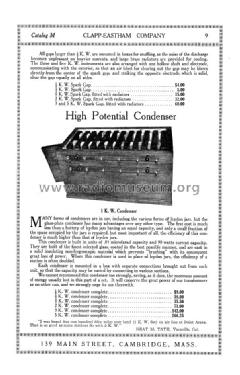 Wireless Telegraph Apparatus Catalog M; Clapp-Eastham Co.; (ID = 1008772) Paper