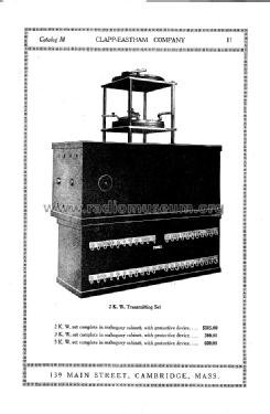 Wireless Telegraph Apparatus Catalog M; Clapp-Eastham Co.; (ID = 1008774) Paper