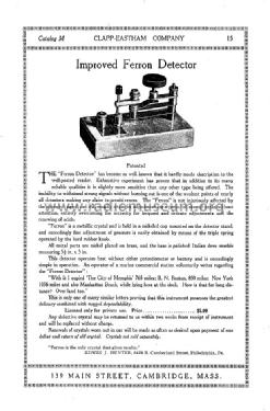 Wireless Telegraph Apparatus Catalog M; Clapp-Eastham Co.; (ID = 1008778) Paper