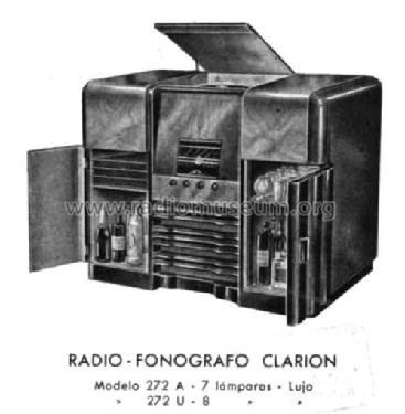 Radio-Fonógrafo 272U ; Clarión; Barcelona (ID = 1689275) Radio