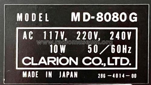 Dual Cassette Deck MD-8080G; Clarion Co., Ltd.; (ID = 2994639) R-Player