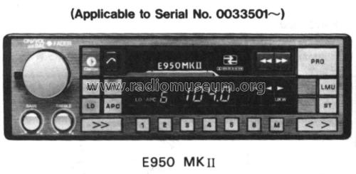 E950 MKII; Clarion Co., Ltd.; (ID = 2521676) Autoradio