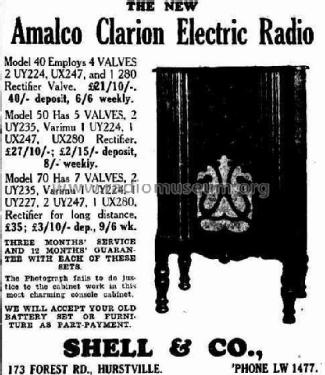 Amalco Clarion ; Clarion Radio (ID = 2153690) Radio