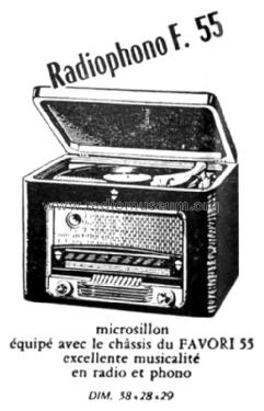 Radiophono F55; Clarville CSF; Paris (ID = 2547162) Radio