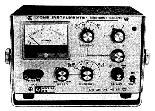 Interlab Distortion Meter D10; Claude Lyons Limited (ID = 2642075) Equipment