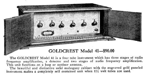 Goldcrest 41; Cleartone Radio Co.; (ID = 998755) Radio