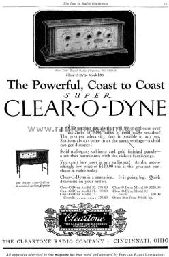 Super Clear-O-Dyne Model 80; Cleartone Radio Co.; (ID = 1257253) Radio