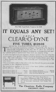 Super Clear-O-Dyne Model 80; Cleartone Radio Co.; (ID = 1201187) Radio