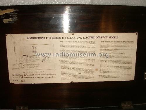 Standard 110; Cleartone Radio Co.; (ID = 1422126) Radio